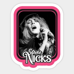 Stevie Nicks Black White in Frame Sticker